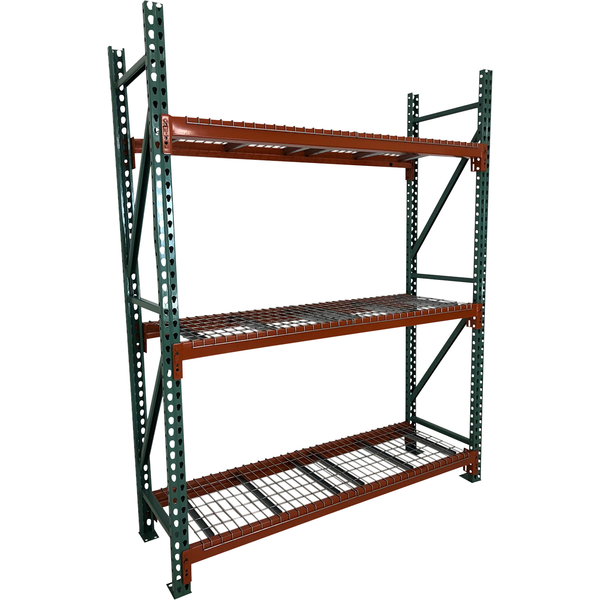 AK Heavy-Duty Pallet Rack Wire Deck, 42in. x 34in., Step, Gray, Model# AK-WDU-42-34